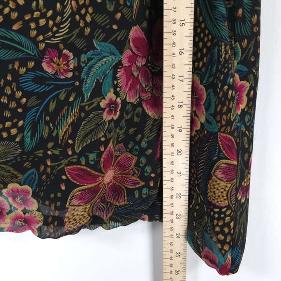 NWT EVEREVE One Shoulder MultiFloral Tropical Azalea Top Made‎ in USA 🇺🇸 LARGE - Picture 7 of 12